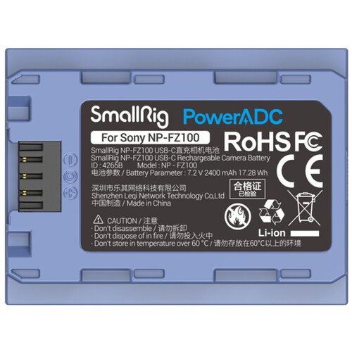 SmallRig NP-FZ100 USB-C Battery (2400mAh)