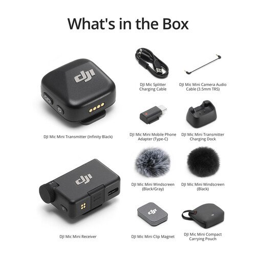1732613542_IMG_2381046 DJI Mic Mini Compact Wireless Microphone System With 1 Transmitter for Camera & Smartphone (2.4 GHz)