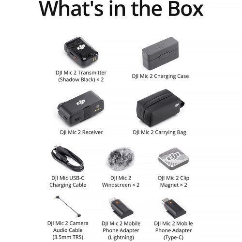 1767630056_IMG_2166129 DJI Mic 2 2-Person Compact Digital Wireless Microphone System/Recorder for Camera & Smartphone (2.4 GHz)