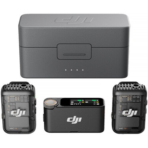 DJI Mic 2 2-Person DJI Mic 2 2-Person Compact Digital Wireless Microphone System/Recorder for Camera & Smartphone (2.4 GHz)