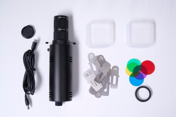 ZSYB S20 20W LED Spotlight with Gobo Lens & Gobo Sheets – Creative Photography Light