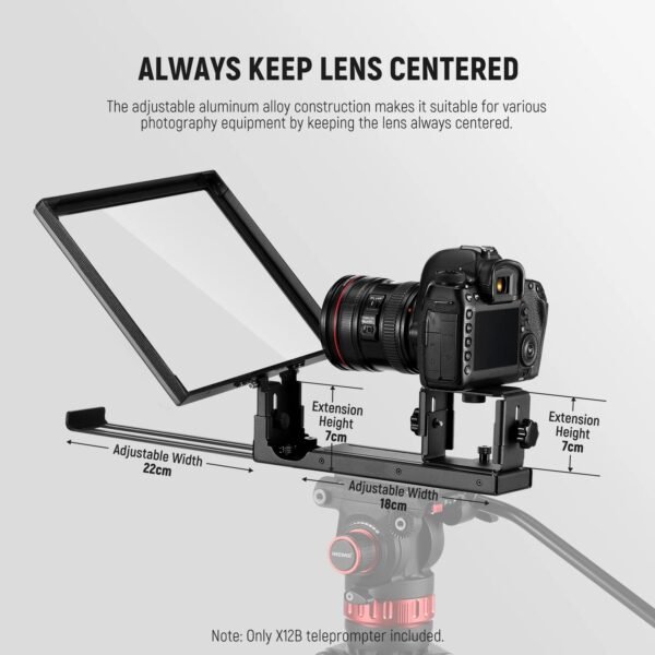 NEEWER BASICS X12B Aluminum Alloy Liftable Teleprompter