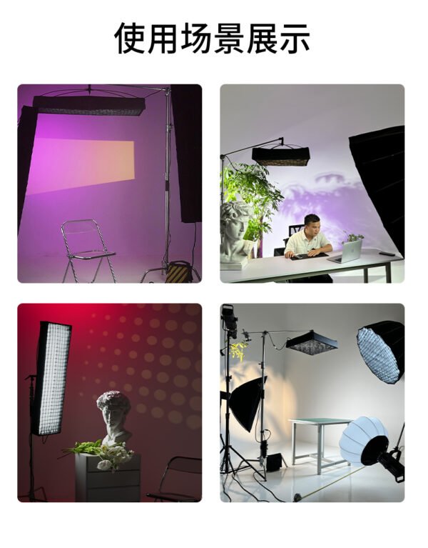 ZSYB JB120C 200W Bi-Color Flexible Fabric LED Light with Grid – Portable Soft Studio Light